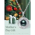 thumbnail image 2 of TANGPOET Tahitian Black Pearl Necklace for Women Sterling Silver Black Pearl Pendant Necklace everyday Anniversary Birthday Gift For Women Wife Her Mom Mother Grandma, 2 of 5
