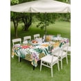 thumbnail image 4 of Outdoor Tablecloth with Umbrella Hole for Patio/Picnic/Party/Camping, Pineapple Waterproof Table Cloth Rectangle Table Cover Washable, Summer Nature Tropical Fruit Flowers Leaves (60"x 84"), 4 of 8