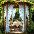 thumbnail image 2 of Yhmxh Outdoor Floral Sheer Curtain Panel, Rod Pocket Light Filtering Semi Transparent Waterproof Drape, Sunflower Pattern Breathable Privacy Curtain for Patio, Porch, Balcony, 1 Panel 39.37x78.74in, 2 of 6