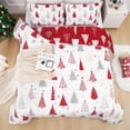 thumbnail image 7 of BLEUM CADE 3 Pieces Christmas Duvet Cover King Size,Xmas Tree Comforter Cover Set with Zipper Closure Christmas Cover with Zipper Closure Soft Bedding Sheet Set,Red, 7 of 7
