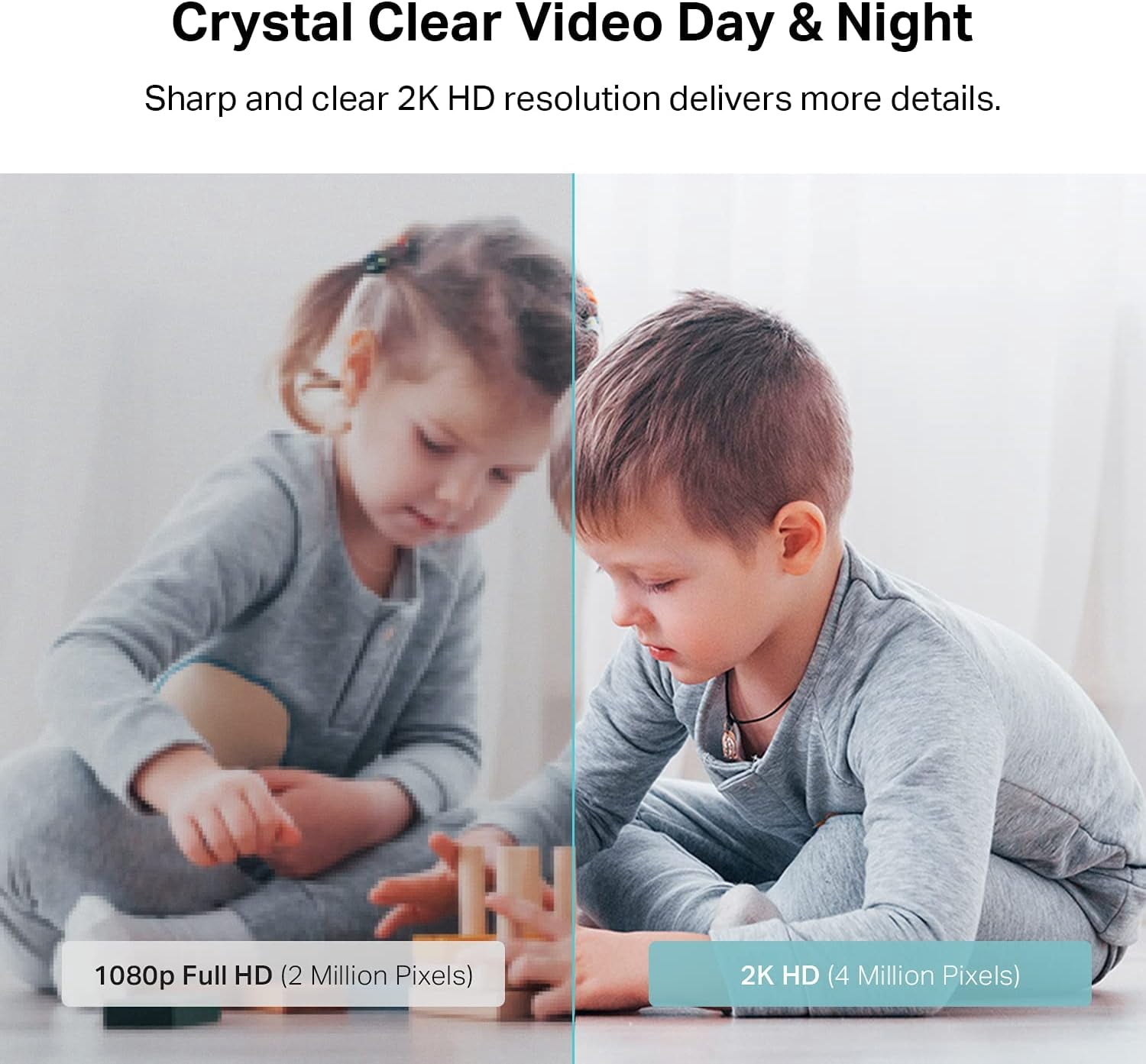 2K+ Indoor Pan/Tilt Wired Security Camera - Works as a Baby Monitor & Pet Camera, Motion Detection & Tracking, 2-Way Audio, Night Vision, Subscription-Free Local Storage or Optional Cloud, KC410S