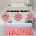 thumbnail image 3 of Easy-Going Wrap Around Ruffled Bed Skirt 14 Inch for Twin／Full Size Beds, Pink, 3 of 3