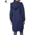 thumbnail image 6 of PULLIMORE Womens Casual Zip up Hoodies Plus Size Long Hooded Sweatshirts Jackets with Pockets (3XL, Navy Blue), 6 of 8
