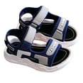 thumbnail image 4 of Caqnni Boys Girls Sandals Open-Toe Summer Outdoor Unisex Child Sport Sandals Athletic Lightweight(Toddler/Little Kid/Big Kid) Boys Summer Adjustable Comfortable Sandals (Blue,13), 4 of 4