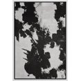 thumbnail image 3 of IDEA4WALL Framed Canvas Wall Art Ink Splashes Abstract Brushstroke Patterns Paint Modern Art Minimalist Relax/Calm Grey Black and White Print for Living Room, Bedroom, Office - 16"x24" White, 3 of 5