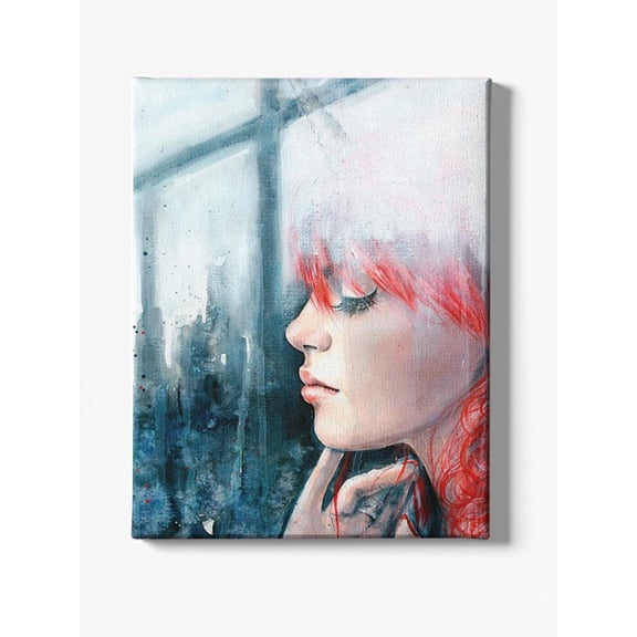 Girl Through A Glass 11x14 Canvas -Image by Shutterstock,