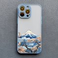 thumbnail image 1 of Funda de teléfono con mapa de paisaje Fuji de montaje estético japonés, cubierta a prueba de golpes para iPhone SE2, 7, 8 Plus, 14, 13, 12, 11 Pro Max, Mini, XR, XS, X, 1 of 4