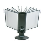 View-Adjust Rotary Reference Organizer with 10 display panels, displays up to 20 pages (Black)