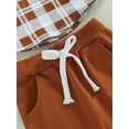 thumbnail image 6 of Diconna Toddler Baby Boy Fall Winter Clothes Long Sleeve Hooded Sweatshirt Tops Long Pants Casual 2PCS Outfits Brown 0-6 Months, 6 of 7