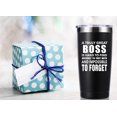 thumbnail image 3 of A Truly Great boss is Hard to Find 20 OZ Tumbler.Bosses Day Gifts.Leaving Moving Appreciation Retirement Birthday Christmas Gifts for Women Men Manager Director Boss,Boss Lady Mug(Black), 3 of 6