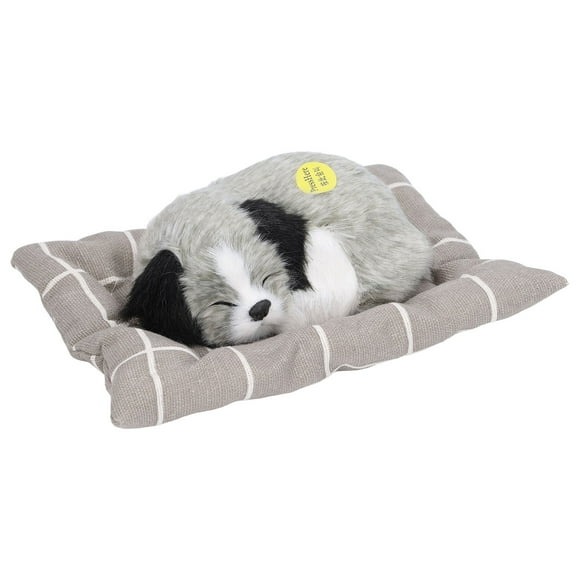 SHAR Make Sound Sleeping Dog Toy with Cloth Cushion Simulation Plush Dog Toy Small Dog Doll OrnamentsHusky