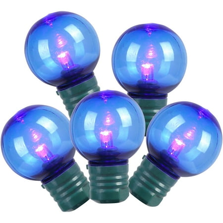 Holiday Time Indoor & Outdoor LED Blue Super Bright G30 Lights, 58', 100 Count