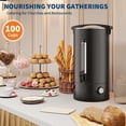 thumbnail image 2 of EuKer 3.8 Gal Coffee Warmer Dispenser, 100 Cups Coffee Urn with Viewable Water Level for Buffet, Catering, Wedding, Party, Black, 2 of 9