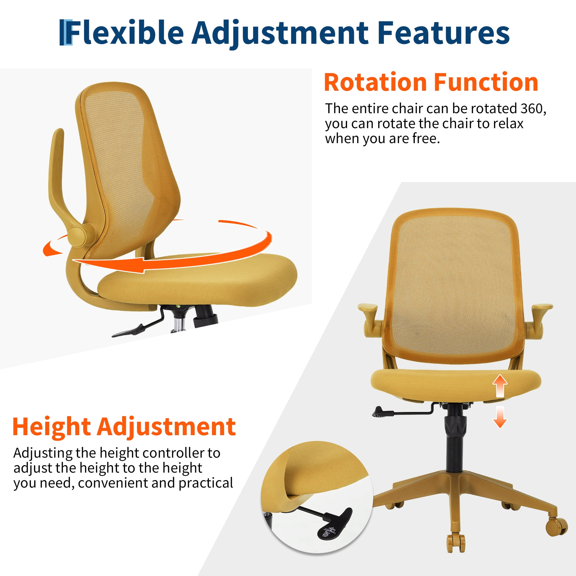 ergonomic swivel office chair adjustable product