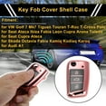 thumbnail image 2 of Unique Bargains Pink TPU Silicone Car Key Case for VW Golf 7 Mk7 Tiguan Touran T-Roc T-Cross Polo Jetta Caddy Beetle Passat-3 Buttons Remote Control Key Fob Case, 2 of 6