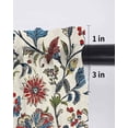 thumbnail image 6 of Boho Floral Tier Curtains 24 Inch Length,Sheer Curtains for Bedroom Living Room Window Blue Red Flower Vintage Petals Branch Leaf Small Half Window Kitchen Curtains & Drapes 27.5"x24" 2 Panels, 6 of 6