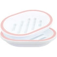 thumbnail image 2 of Topsky Soap Dish for Shower, 2pcs Soap Dishes Soap Savers for Bar Soap, Soap Bar Holder Shower with Drip Tray, Plastic Soap Holders with Drain for Kitchen Sink, Easy to Clean, Keeps The Soap Dry, 2 of 10