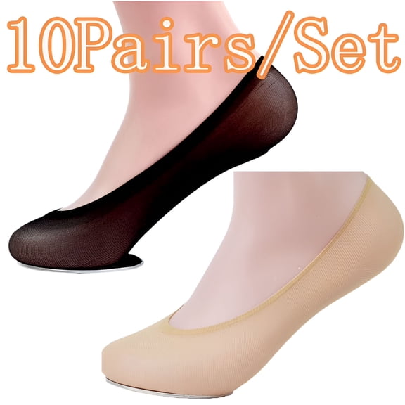 TELOLY 10 Pairs Womens No Show Thin Socks Low Cut Liner Cotton Non Slip Hidden Invisible Socks for Flats Sneaker No Show Socks Womens for Flats