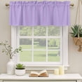 thumbnail image 2 of Purple Curtain Valances for Windows, Kitchen Valance Window Treatments Panel 2 Pack, Solid Color Farmhouse Lavender Purple Rod Pocket Short Curtains for Bathroom Bedroom 42 x 18 Inch, 2 of 8