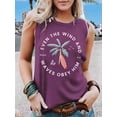 thumbnail image 3 of Summer Beach Tank Tops for Women Purple-Red S, 3 of 5