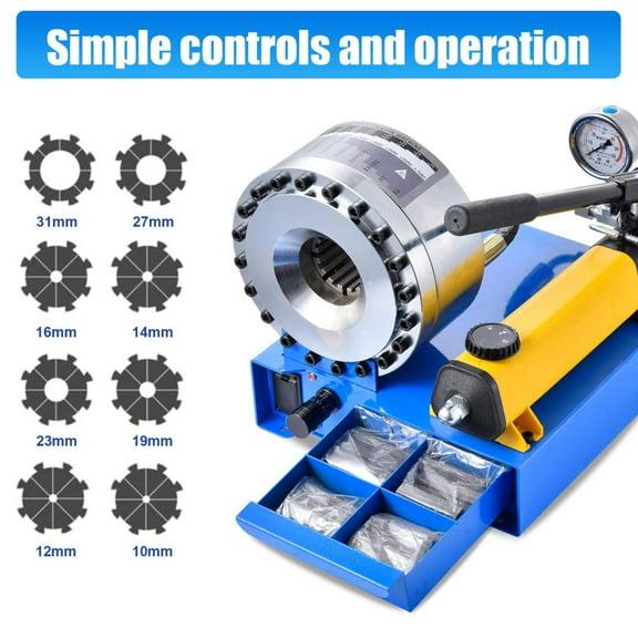 Portable Hydraulic Hose Crimper - Handheld High-Pressure Hose Crimping Tool for Excavators and Heavy Equipment