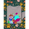 thumbnail image 3 of Colorful Corgi Bandana Portrait Sweatshirt Men -Image by Shutterstock, Male 5X-Large, 3 of 4