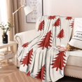 thumbnail image 2 of Red Christmas Tree Pattern Round Blanket,Comfortable Soft Flannel Throw Blanket,All Season,Warm Lightweight Blankets for Sofa Bed Couch Living Room Chair 60"x60", 2 of 5