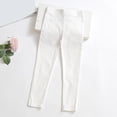 thumbnail image 4 of CPNG Girls Summer Thin Leggings Pants Solid Color Full Length Basic Leggings Stretchy Legging Footless Tight Pants(White,10-11 Years), 4 of 6