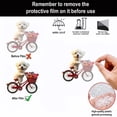 thumbnail image 6 of Hanging Day Sign Anniversary Pendant Wall Door Pendant Home Party Ornaments For Walls Doors Decorations 1Pc, White Dog On Bicycle With Gift Baskets Wall Hanging Ornament, Festive, 6 of 7