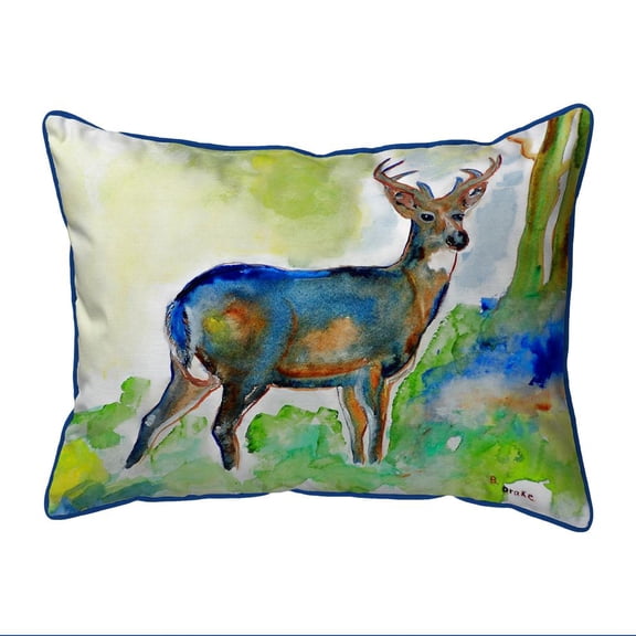 Betsy Drake Interiors Betsy's Deer Small Indoor/Outdoor Pillow 11x14