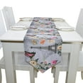 thumbnail image 4 of EREHome Vintage Eiffel Tower Butterfly Flowers Table Runner 13x90 Inches Gray Table Top Decoration, 4 of 5