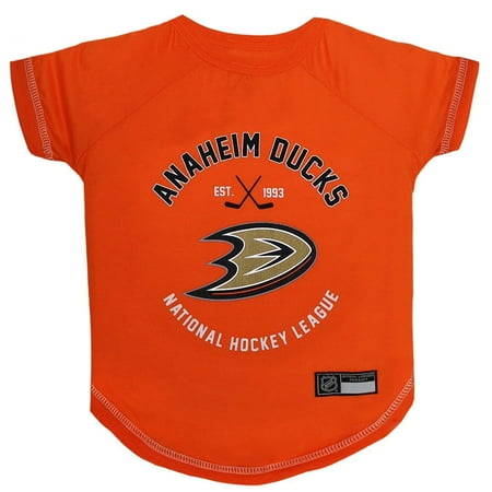 UPC: 0849790079366 | Pets First NHL Anaheim Ducks T-Shirt – Licensed Wrinkle-free stretchable Tee Shirt for Dogs & Cats