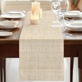thumbnail image 3 of Beige Rustic Burlap Cotton Table Runner 13x90 Inches Long, Vintage Farmhouse Beige Solid Color Farmhouse Table Runners, Outdoor Dining Table Decor for Baby Shower/Party/Wedding, 3 of 8
