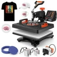 thumbnail image 1 of 2025 New Heat Press Machine for T Shirts, 6 in 1 Auto Hat Heat Press Sublimation, 800W 360° Rotation Swing-Away, Dual-Tube Heating Printing for DIY T-Shirts Cap Hat Mugs, 1 of 9
