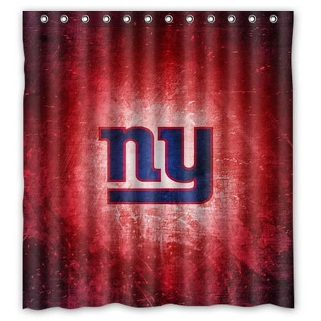New York Giants Drapes - DEYOU New York Giants Shower Curtain Polyester Fabric Bathroom Shower Curtain Size 66x72 inch