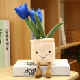 thumbnail image 2 of Lifelike Tulip&Succulent Plants Plush Stuffed Toys Soft Bookshelf Decor Doll Creative Potted Flowers Pillow for Girls Kids Gift zhangmengya LED, 2 of 2
