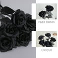 thumbnail image 2 of ELAYARD Set of 6 Black Artificial Roses, Realistic Fake Flowers for Indoor Home Decor and Office Decoration, 2 of 8