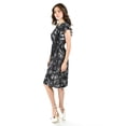 thumbnail image 2 of Vestido estampado flores Roman Fashion /Juvenil, 8867-13 (Negro flores) negro G, 2 of 6