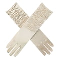 thumbnail image 2 of Fgnfyis Elegant Women Satin Pleated Gloves Formal Wedding Party Evening Dress Accessories Rose Gold One Size, 2 of 4