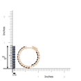 thumbnail image 2 of ANGARA Natural 1.25 Ct Round Sapphire Inside Out Hoop Earrings in 14K Rose Gold for Women (Size-1.6mm) | September Birthstone, Anniversary, Jewelry Gift for Women | Natural Blue Sapphire Earrings, 2 of 7