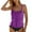 a145-Purple, variant on HCNTES Women's Tankini Bathing Suit 2 Piece Tummy Control Swimsuit Scallop Trim Tankini Top with Bottom(S,a143-Orange)