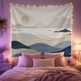 thumbnail image 2 of Ocean Waves Horizontal with Orientation Upper Left Quadrant, Mystical Fantasy for Space Lovers, Galaxy Room Decor, Housewarming Gift, Tapestry Wall Hanging for Bedroom and Dorm, 2 of 7