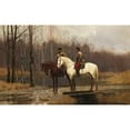 thumbnail image 2 of Waldemar Los 14x11 Black Ornate Wood Framed Double Matted Museum Art Print Titled: Two Cossacks on Horseback (1883), 2 of 5