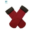 thumbnail image 3 of Deago 2 Pairs Women Men Wool Socks Winter Warm Thicken Thermal Soft Casual Solid Socks Home Snow Boots Velvet Floor Socks (Red), 3 of 8