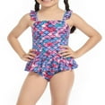 thumbnail image 1 of Mother and Daughter Bikini  Family Matching Fish Scale Print Patchwork Summer Swimwear, 1 of 7