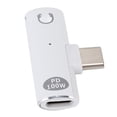 thumbnail image 1 of USB C to 3.5mm Headphone and Charger Adapter, 2 in 1 AUX to USB C Audio Jack HiFi DAC with 100W PD Fast Charging Dongle Adapter, Type C Headphone Adapter, 1 of 7