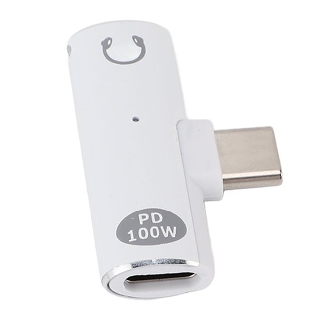 USB C to 3.5mm Headphone and Charger Adapter, 2 in 1 AUX to USB C Audio Jack HiFi DAC with 100W PD Fast Charging Dongle Adapter, Type C Headphone Adapter