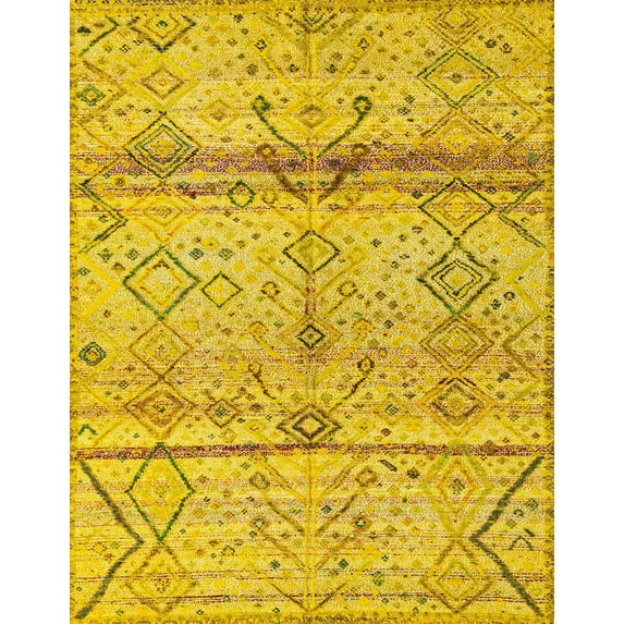 Ahgly Company Indoor Rectangle Abstract Caramel Brown Oriental Area Rugs, 2' x 4'