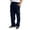 Navy, variant on Men's Casual Pants Male Fitness Running Trousers Drawstring Loose Waist Solid Color Pocket Loose Sweatpants Red L