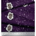 thumbnail image 2 of Soimoi Rayon Fabric Star & Owl Bird Print Fabric by The Yard 42 Inch Wide, 2 of 3